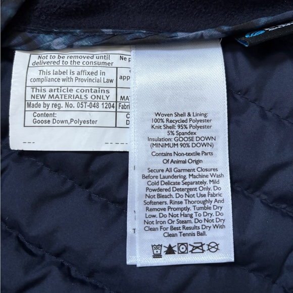 EDDIE BAUER FIRST ASCENT STORMDOWN 800 PRINT ZIP UP PUFFER QUILTED VEST LARGE - Picture 4 of 8